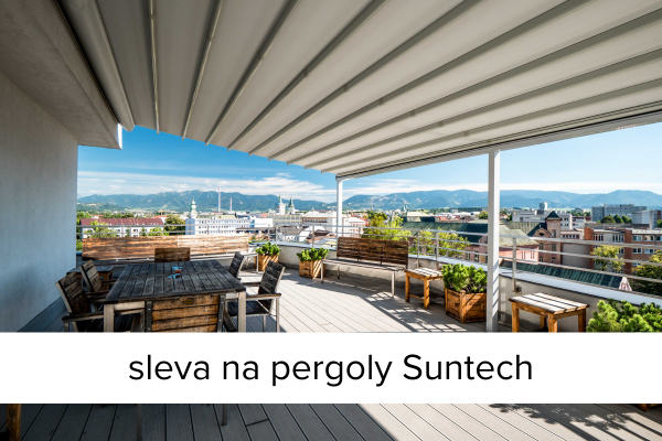 Najlepšia po sezónna zľava na hliníkové pergoly s posuvnou strechou Suntech